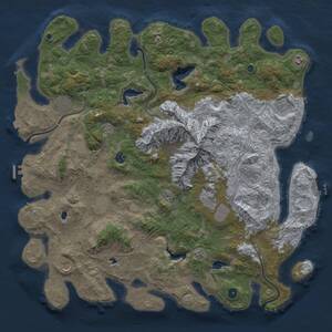 Thumbnail Rust Map: Procedural Map, Size: 5000, Seed: 548457290, 17 Monuments