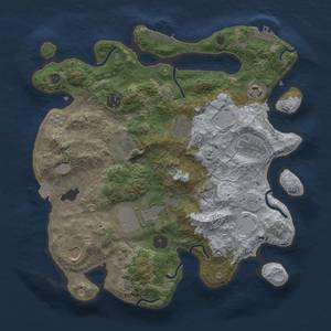 Thumbnail Rust Map: Procedural Map, Size: 3500, Seed: 1388180228, 16 Monuments