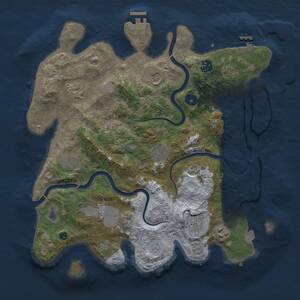Thumbnail Rust Map: Procedural Map, Size: 3700, Seed: 1060631530, 15 Monuments