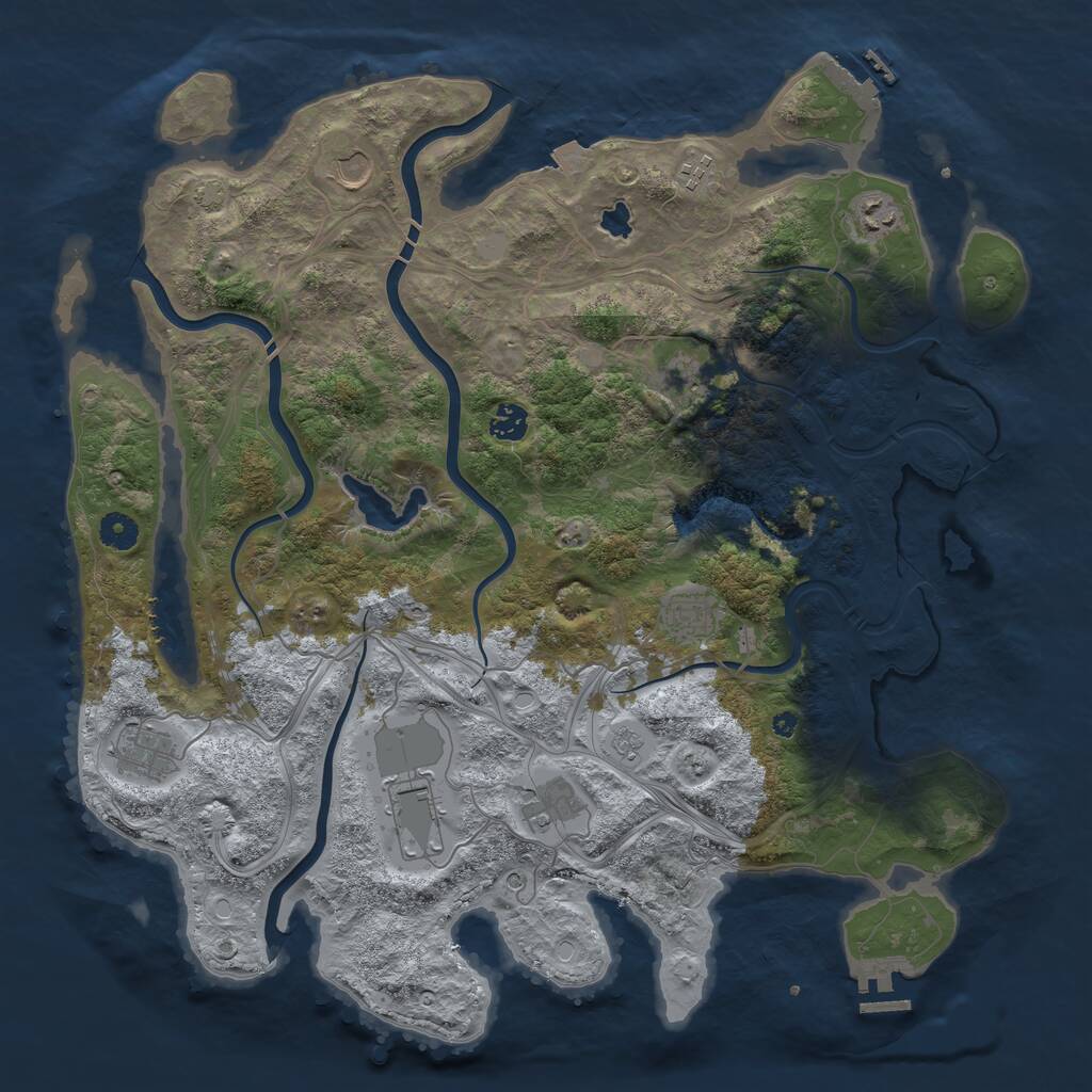 Rust Map: Procedural Map, Size: 4300, Seed: 907, 15 Monuments