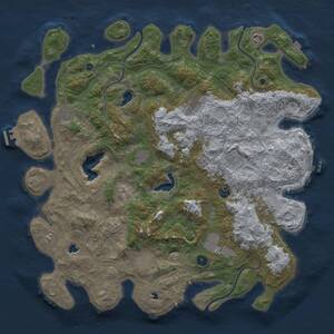 Thumbnail Rust Map: Procedural Map, Size: 4700, Seed: 547298053, 16 Monuments