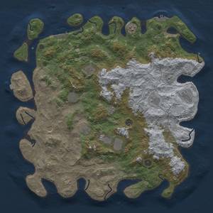 Thumbnail Rust Map: Procedural Map, Size: 4700, Seed: 547298053, 19 Monuments