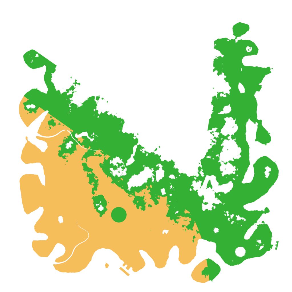Biome Rust Map: Procedural Map, Size: 5000, Seed: 279696