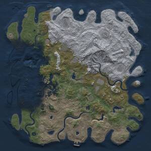 Thumbnail Rust Map: Procedural Map, Size: 5500, Seed: 234845, 17 Monuments