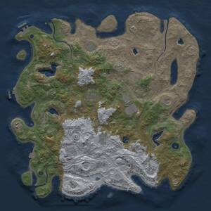 Thumbnail Rust Map: Procedural Map, Size: 4500, Seed: 1046587472, 17 Monuments