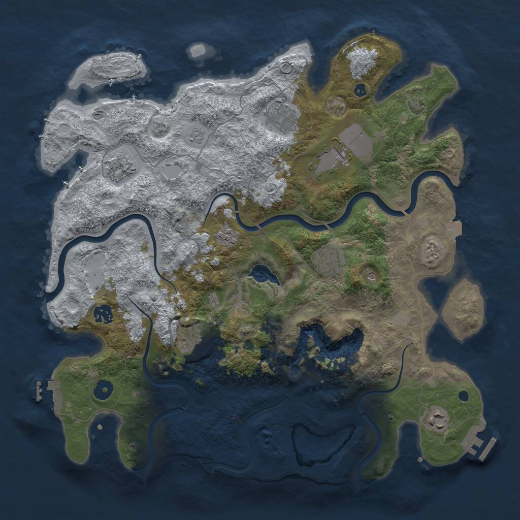 Rust Map: Procedural Map, Size: 4000, Seed: 1506, 14 Monuments