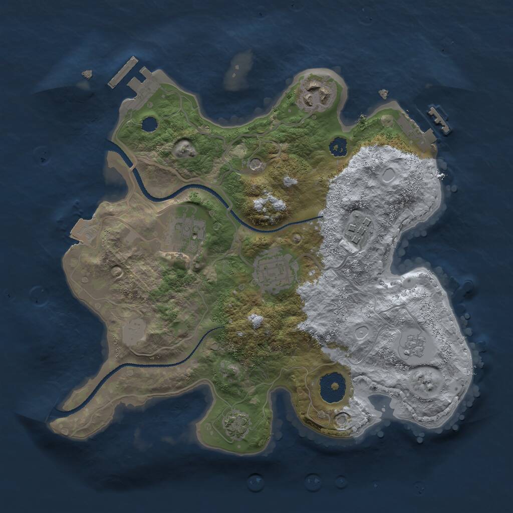 Rust Map: Procedural Map, Size: 2700, Seed: 3460258, 10 Monuments