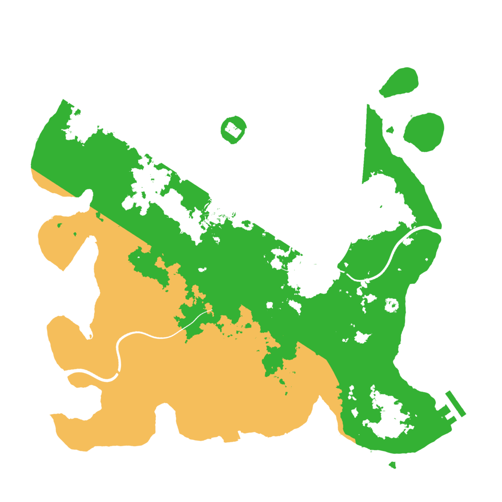 Biome Rust Map: Procedural Map, Size: 3500, Seed: 665478