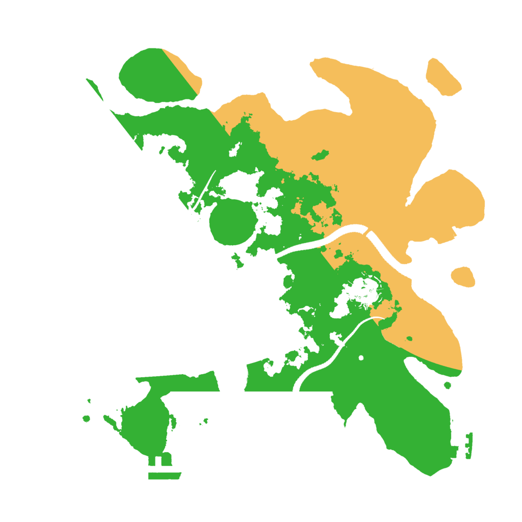 Biome Rust Map: Procedural Map, Size: 3000, Seed: 24895843