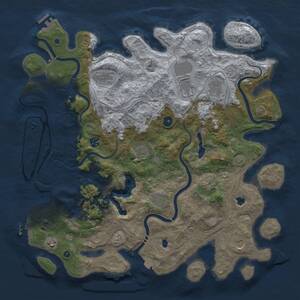Thumbnail Rust Map: Procedural Map, Size: 4500, Seed: 555755570, 16 Monuments