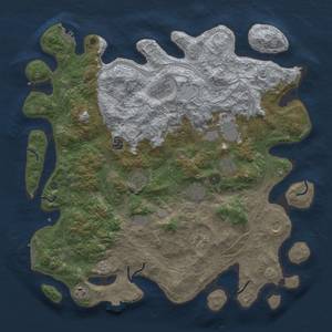 Thumbnail Rust Map: Procedural Map, Size: 4500, Seed: 555755570, 19 Monuments