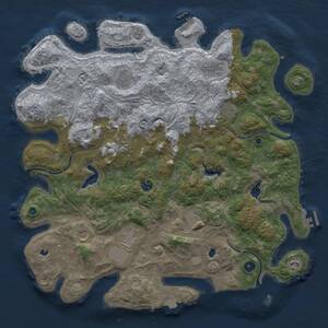 Thumbnail Rust Map: Procedural Map, Size: 4500, Seed: 962837, 16 Monuments