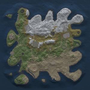 Thumbnail Rust Map: Procedural Map, Size: 3500, Seed: 1587476499, 16 Monuments