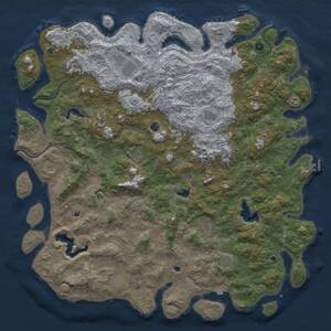 Thumbnail Rust Map: Procedural Map, Size: 6000, Seed: 2013303269, 17 Monuments