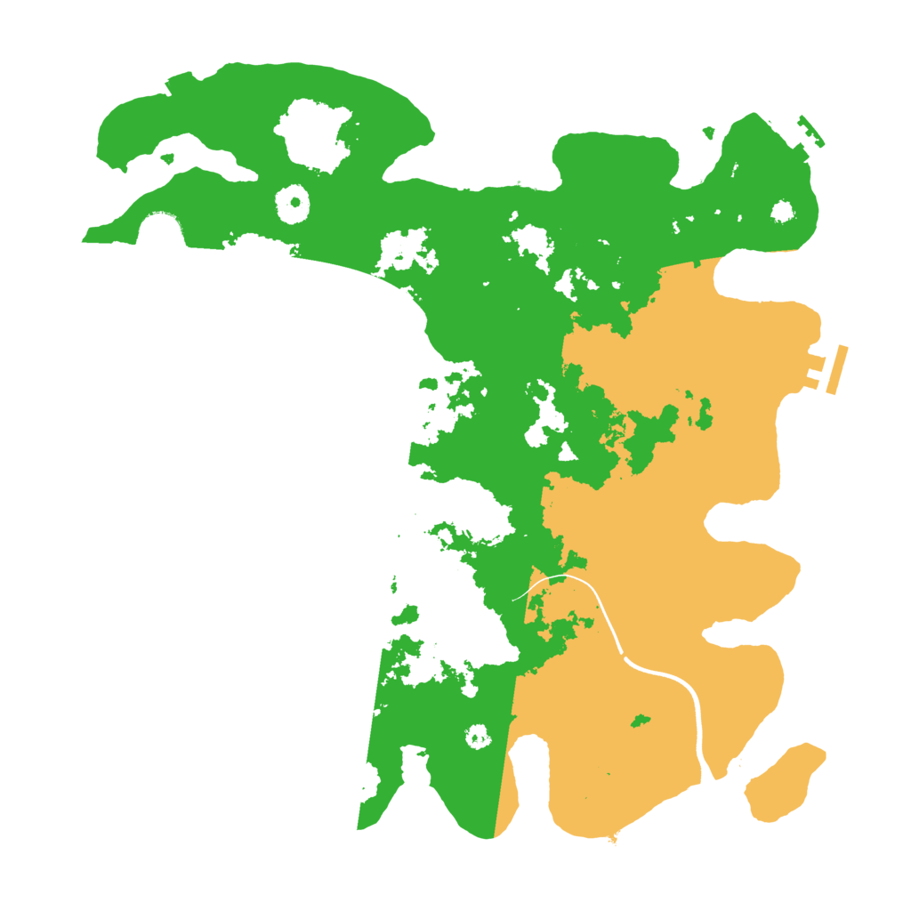 Biome Rust Map: Procedural Map, Size: 3700, Seed: 74927207