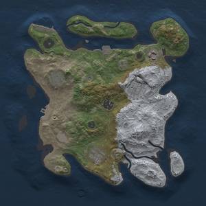 Thumbnail Rust Map: Procedural Map, Size: 3000, Seed: 2125817843, 12 Monuments