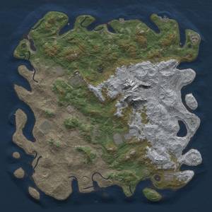 Thumbnail Rust Map: Procedural Map, Size: 5000, Seed: 1330008461, 19 Monuments