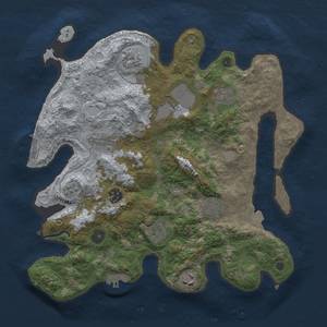 Thumbnail Rust Map: Procedural Map, Size: 3500, Seed: 1488205156, 17 Monuments