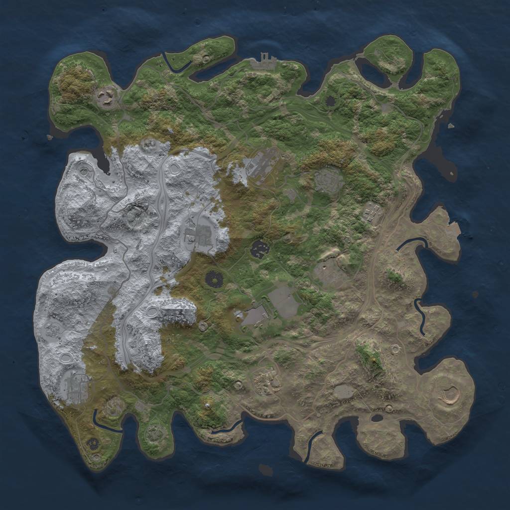 Rust Map: Procedural Map, Size: 4250, Seed: 92019118, 18 Monuments