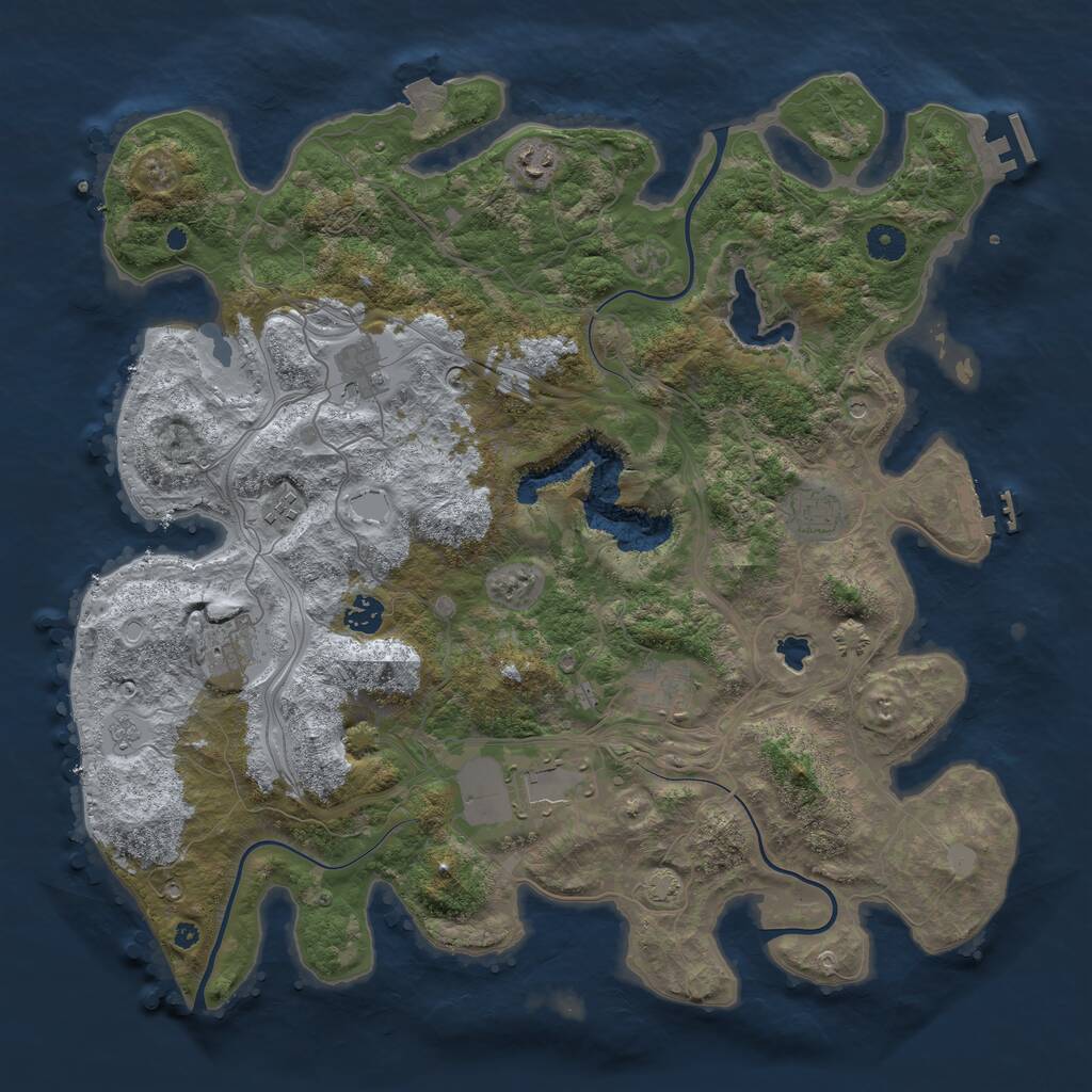 Rust Map: Procedural Map, Size: 4250, Seed: 92019118, 14 Monuments