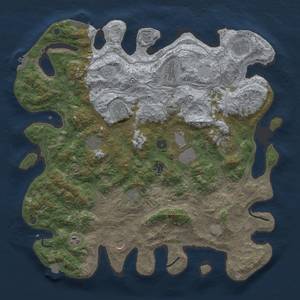 Thumbnail Rust Map: Procedural Map, Size: 4500, Seed: 8092023, 19 Monuments