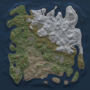 Thumbnail Rust Map: Procedural Map, Size: 4200, Seed: 68662, 16 Monuments