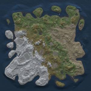 Thumbnail Rust Map: Procedural Map, Size: 4200, Seed: 1115, 18 Monuments