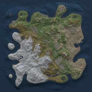 Thumbnail Rust Map: Procedural Map, Size: 3500, Seed: 144457518, 17 Monuments