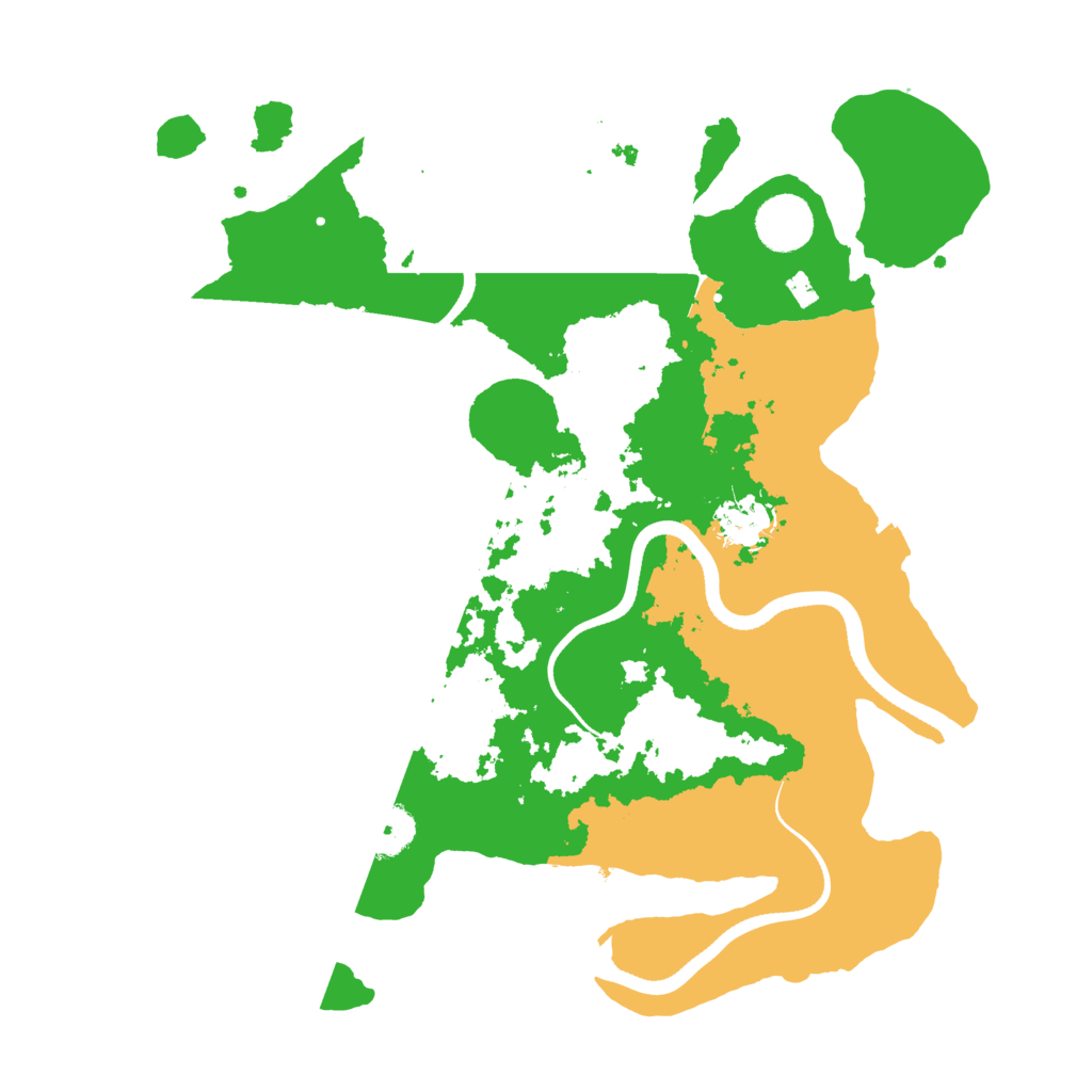 Biome Rust Map: Procedural Map, Size: 3500, Seed: 25120
