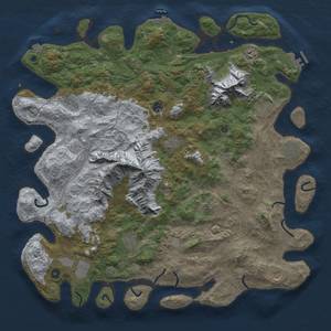 Thumbnail Rust Map: Procedural Map, Size: 5000, Seed: 2021999547, 19 Monuments