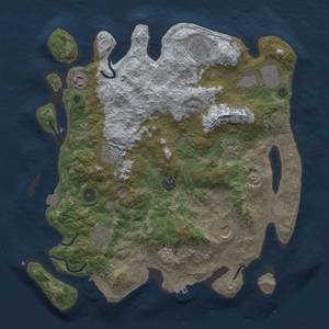 Thumbnail Rust Map: Procedural Map, Size: 3750, Seed: 1182291518, 17 Monuments