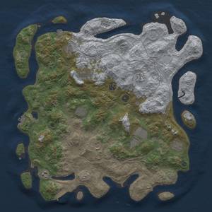 Thumbnail Rust Map: Procedural Map, Size: 4500, Seed: 1999215847, 18 Monuments