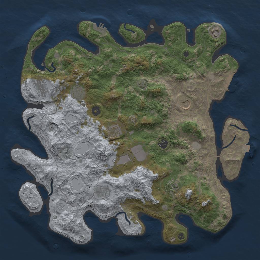 Rust Map: Procedural Map, Size: 4137, Seed: 1567, 17 Monuments