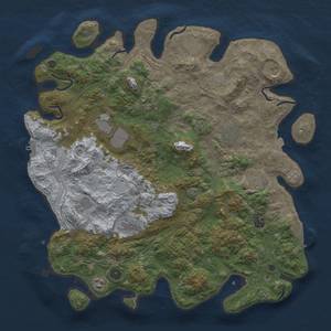 Thumbnail Rust Map: Procedural Map, Size: 4500, Seed: 7202, 19 Monuments