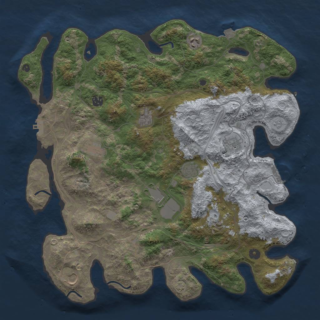 Rust Map: Procedural Map, Size: 4250, Seed: 28934, 17 Monuments