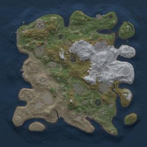 Thumbnail Rust Map: Procedural Map, Size: 3500, Seed: 725443123, 17 Monuments