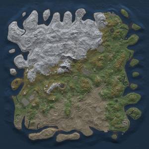 Thumbnail Rust Map: Procedural Map, Size: 5000, Seed: 63603526, 18 Monuments