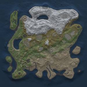 Thumbnail Rust Map: Procedural Map, Size: 3700, Seed: 804936234, 17 Monuments