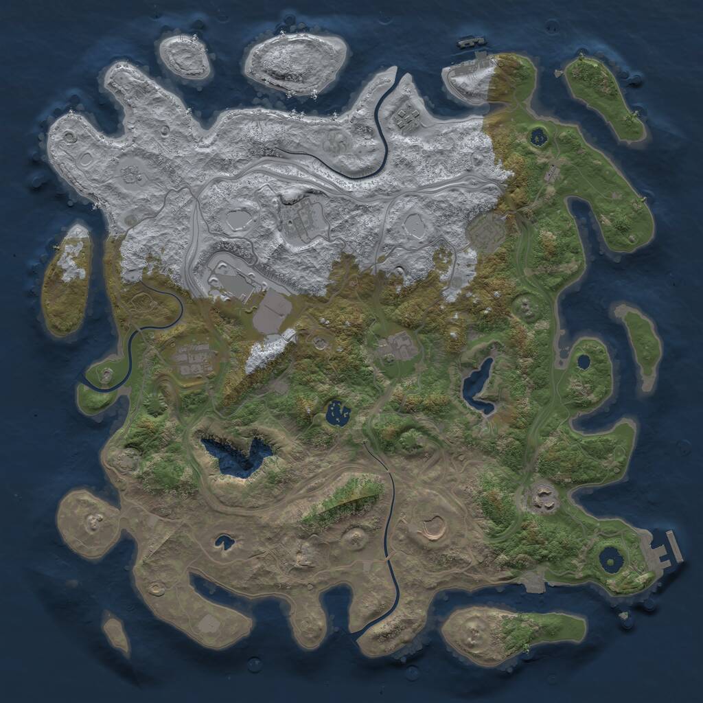 Rust Map: Procedural Map, Size: 4250, Seed: 858, 15 Monuments