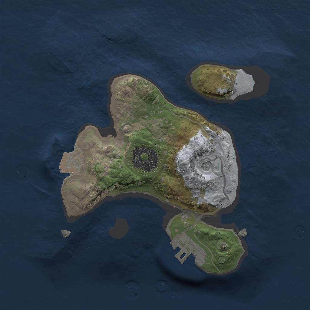Rust Map: Procedural Map, Size: 1750, Seed: 1433554125, 5 Monuments