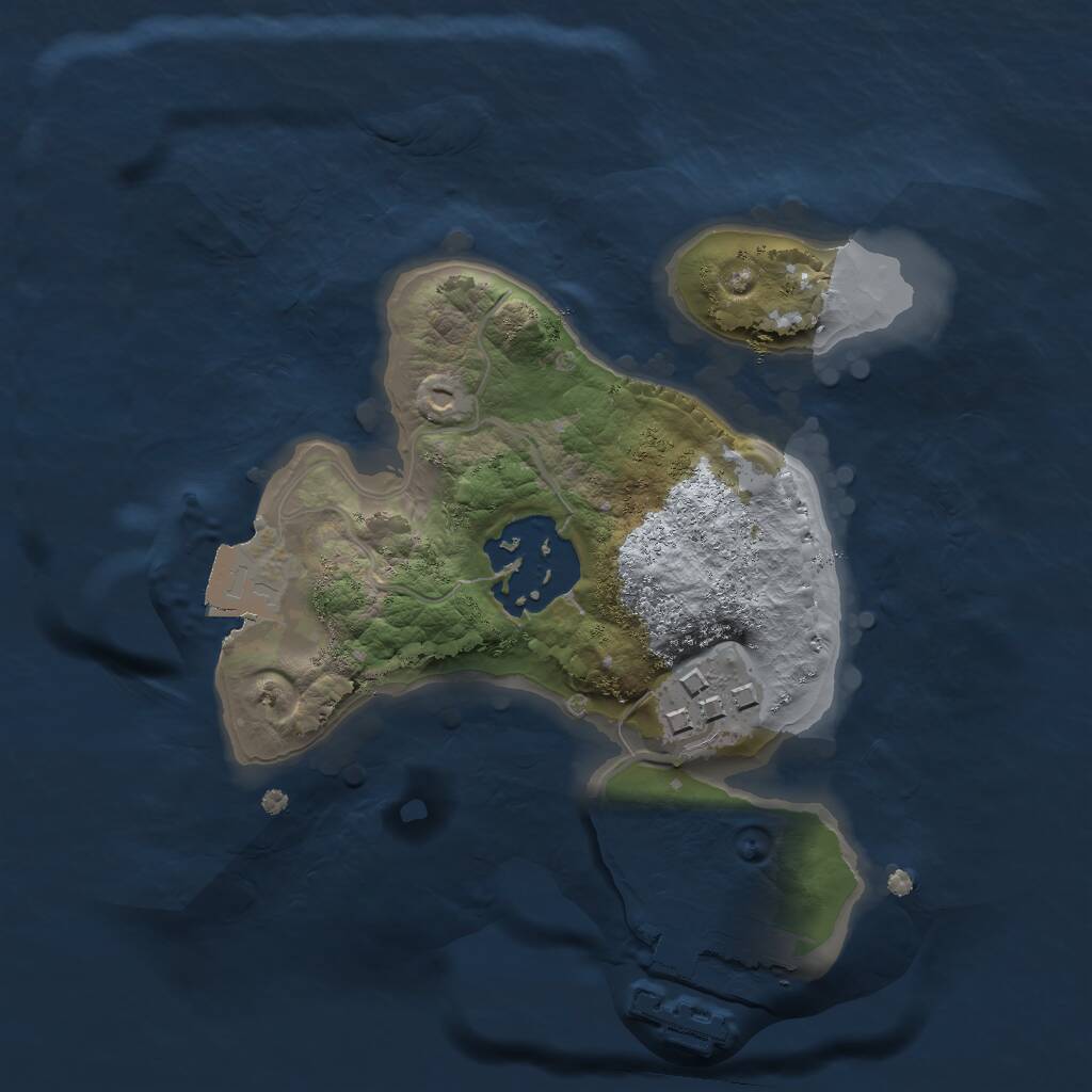 Rust Map: Procedural Map, Size: 1750, Seed: 1433554125, 4 Monuments