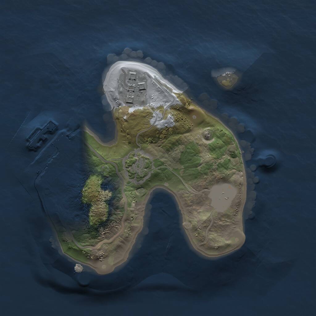 Rust Map: Procedural Map, Size: 1500, Seed: 433560330, 4 Monuments