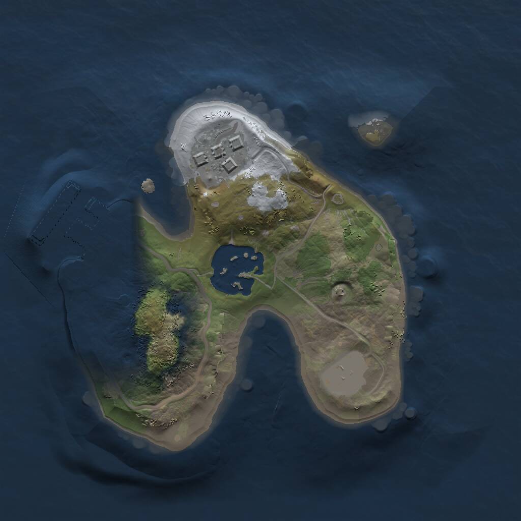 Rust Map: Procedural Map, Size: 1500, Seed: 433560330, 4 Monuments