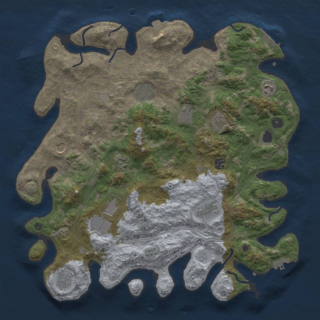 Rust Map: Procedural Map, Size: 4250, Seed: 465675467, 19 Monuments