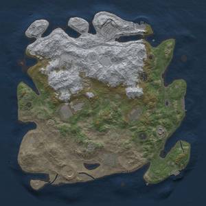 Thumbnail Rust Map: Procedural Map, Size: 4100, Seed: 11, 17 Monuments