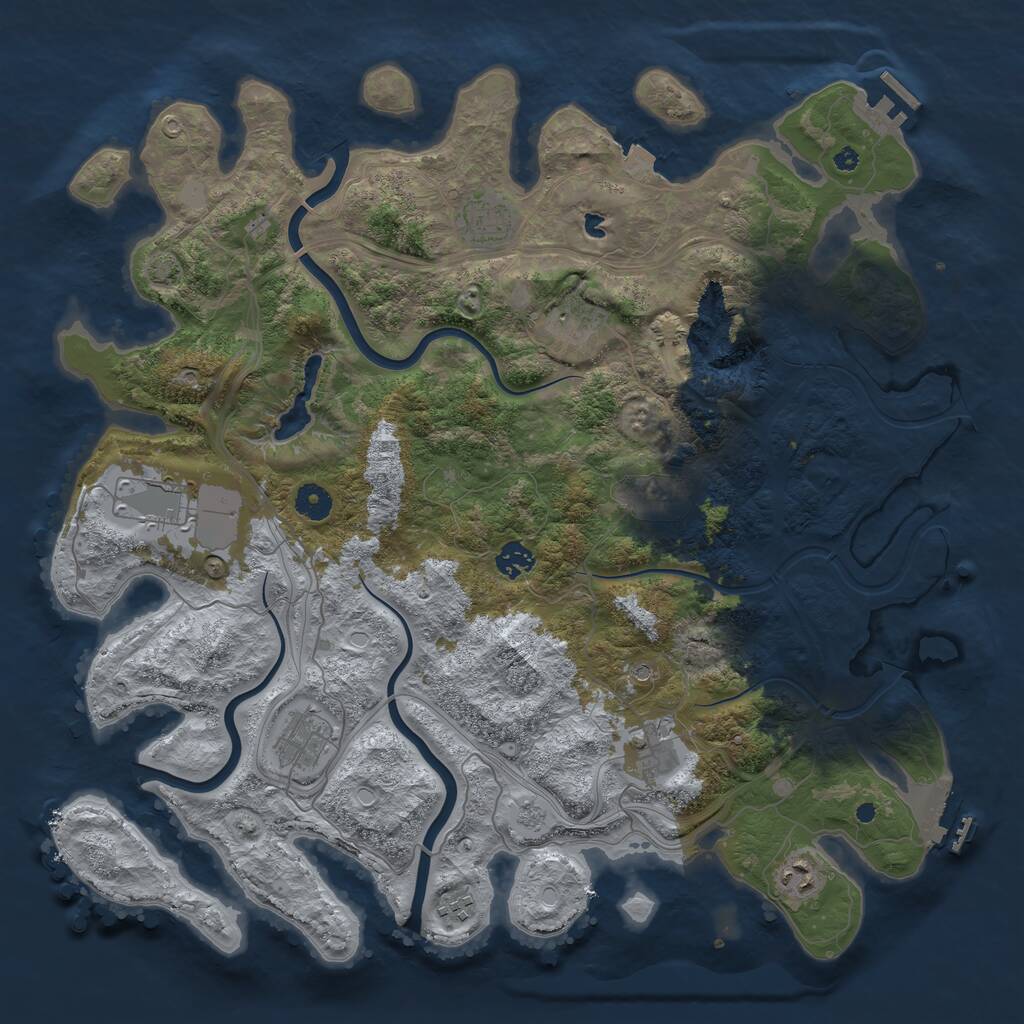 Rust Map: Procedural Map, Size: 4250, Seed: 1978784376, 15 Monuments