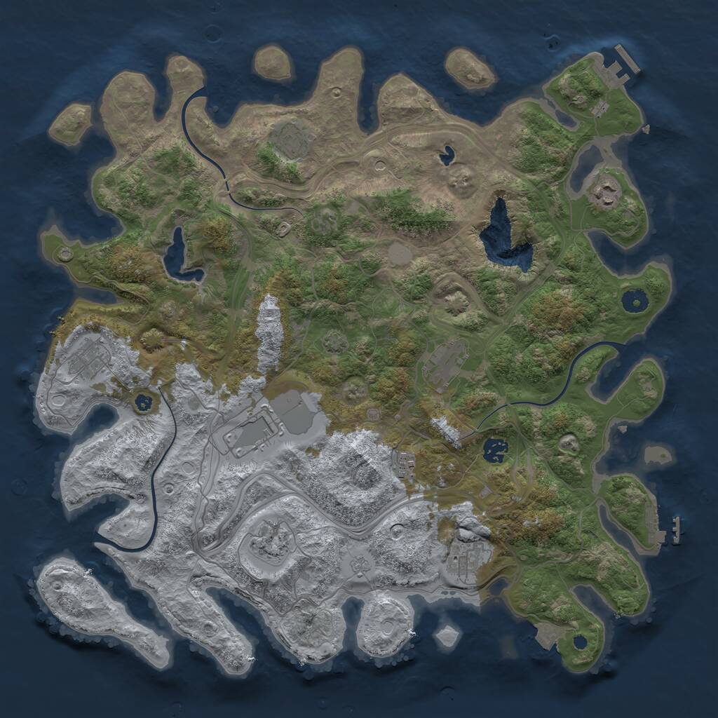 Rust Map: Procedural Map, Size: 4250, Seed: 1978784376, 15 Monuments