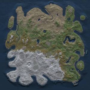 Thumbnail Rust Map: Procedural Map, Size: 4500, Seed: 1339181233, 16 Monuments