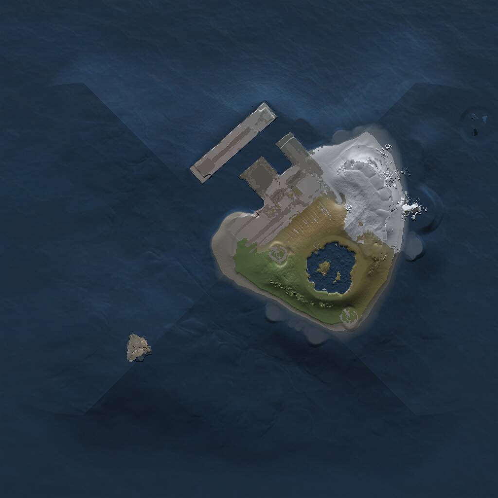 Rust Map: Procedural Map, Size: 1000, Seed: 1987966561, 2 Monuments