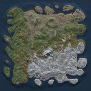 Thumbnail Rust Map: Procedural Map, Size: 5000, Seed: 636666, 18 Monuments